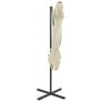 Cantilever Umbrella with Double Top Sand 250x250 cm Image 5