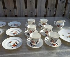 set of porcelain dishes