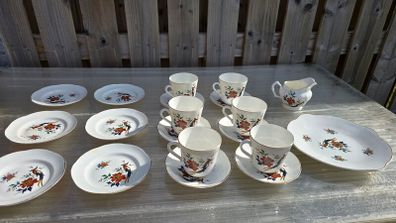 set of porcelain dishes