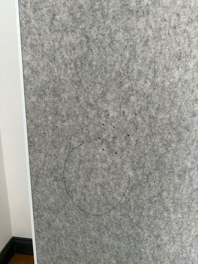 IKEA ELLOVEN Whiteboard / noticeboard with castors
