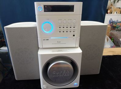 iLuv i7500 Mini CD MP3 Stereo System w DockingStation- White