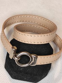 Ti Sento sterling silver leather bracelet