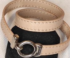 Ti Sento sterling silver leather bracelet