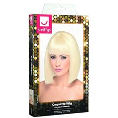 Blonde wig short bangs halloween costume