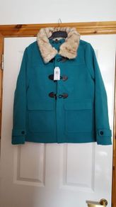 Teal Toggle Coat - Size 14