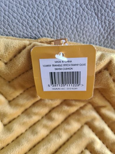 New Triangle Stitch Cushion cover- Tawny Olive 58x58