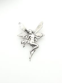 Vintage 1989 Sterling Silver Fairy Brooch, Full Birmingham Hallmarks
