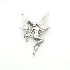 Vintage 1989 Sterling Silver Fairy Brooch, Full Birmingham Hallmarks