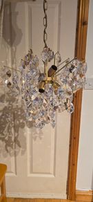 1960 Germany Palwa Sputnik Chandelier Swarovski Crystal & Gilt Brass