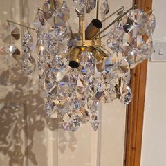 1960 Germany Palwa Sputnik Chandelier Swarovski Crystal & Gilt Brass