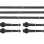 8FT Double Door Splicing Carbon Steel Barn Door Rollers Hanging Rail Kit Sliding Door Rail Hardware Hanging Track Pulleys Image 3