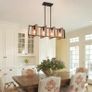 Modern Ceiling Light (Free Delivery) Black or Wood Colours Image 4