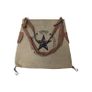 Vintage Canvas Tote Bag Khaki - Brand New Image 2