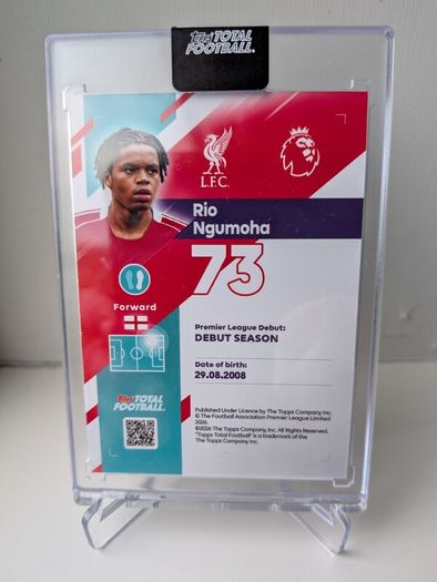 Rio Ngumoha Liverpool FC Topps Total Football Neon Noir /75