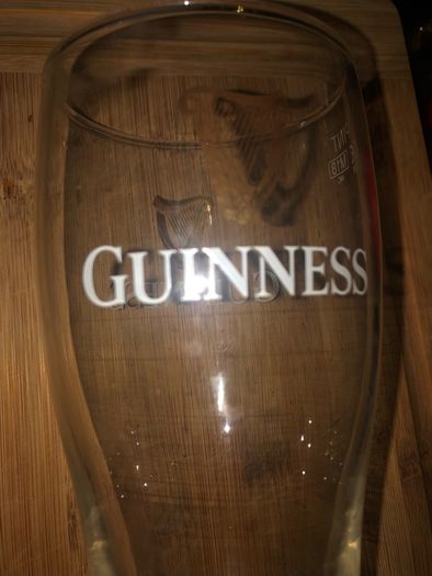 Guinness pint glass