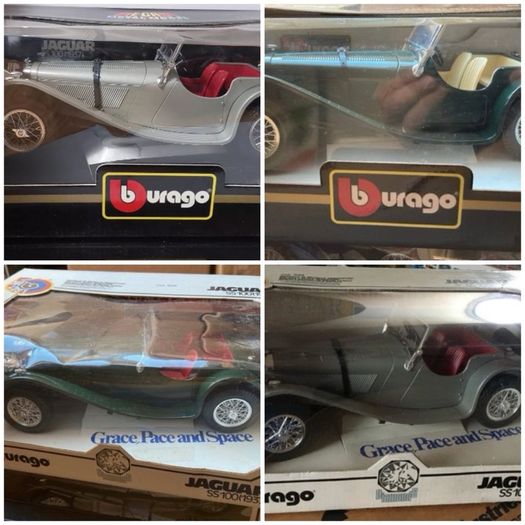 Jaguar SS100 lot of four Scale 1/18 Burago