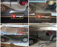 Jaguar SS100 lot of four Scale 1/18 Burago