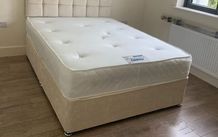 Small Double and standard double bed with headboard and mattress