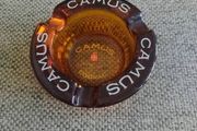 Vintage Camus Cognac Ashtray heavy amber glass 1960's made in France in very good condition FREE STANDARD POSTAGE INCLUDED
