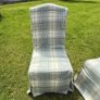 Set of two 2 Parsons dining chairs high back with loose slip covers Image 2