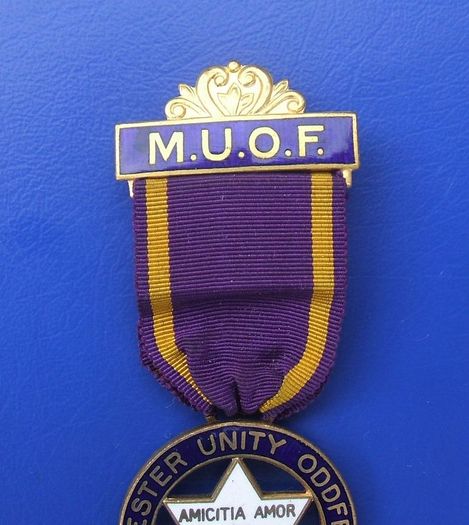 MANCHESTER UNITY of ODD FELLOWS (MUOF) - Annual Moveable Conference delegate's medal (excellent condition)