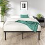 Double Bed frame - Bed 135x190 cm - 36cm Height - Metal bed frame with Underbed storage and steel slat support - Black Image 6