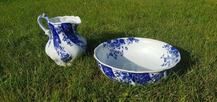 Vintage Delft Pitcher and Bowl Set