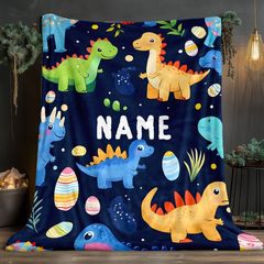 Personalised Dinosaur Throw