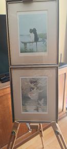 Set of 2 Framed Prints Vintage Bessie Pease Gutmann The Winged Aureole Peace Dove Framed Art and , Bathing Beauties Bruno Piglhein Vintage Art Print Small Framed Wall Art
