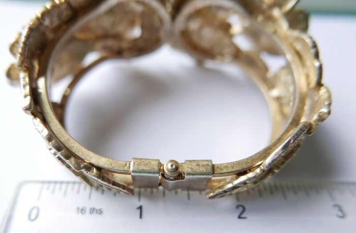 Unique Vintage Floral Cuff Bracelet