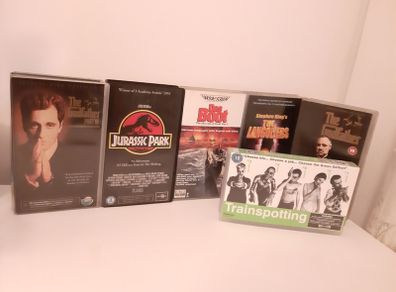 Star wars, Godfather Jurassic Park VHS