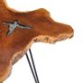 Coffee Table 70x45 cm Solid Teak Wood and Polyresin Image 3