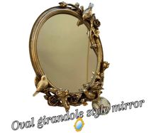 Vintage girandole style mirror