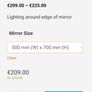 LED Mirror 500mm x 700mm Image 2