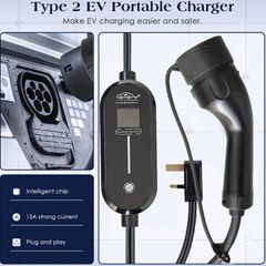 NEW Type 2 EV Charging Cable Granny Charger 13A 5Metre
