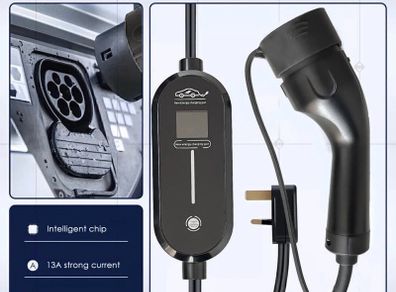 NEW Type 2 EV Charging Cable Granny Charger 13A 5Metre