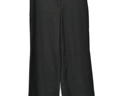 Monki Beauty uniform for college Bife Black Wide Leg High Waisted Trousers, Size 36 (UK 8)