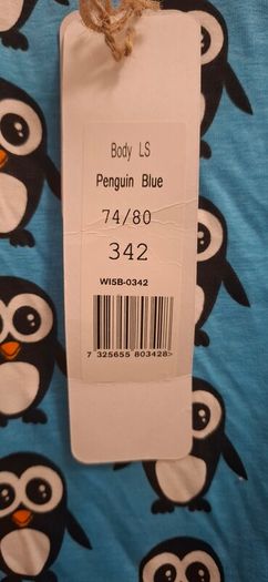 BNWT Maxomorra Penguin Bodysuit Winter 2015 Size 74/80