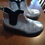 Dr Martens Youth 2976 Crinkle Metallic Chelsea Boots Silver UK1 Image 4