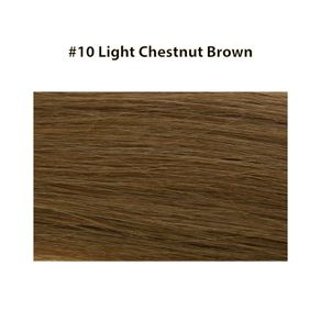 Micro Ring Hair Extensions 20" Double Drawn I Tip Remy Hair 25g - #10 Light Chestnut Brown