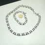 Vintage Sterling Silver Bead Necklace and Bracelet Set 925 Image 3