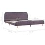 Bed Frame Taupe Fabric 150x200 cm Image 7