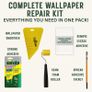 Wallpaper Repair Adhesive Tube (56g) with Foam Seam Roller, Smoother Tool With 0.9cm Brush & Cleaning Cloth  Complete Wallpaper Repair Set by Tsekouri Image 2