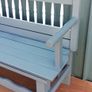 Solid wood outside garden seat newly painted Image 3