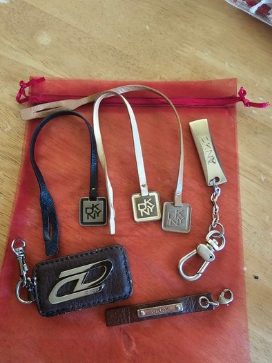 DKNY Charms / Tags x 6 / Vintage / Used