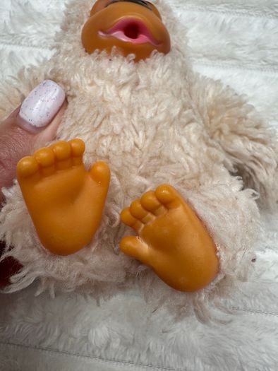 Vintage Russ Berrie Baby Gonga approx. 5 Gorilla  Damaged Leg Used Please see photos