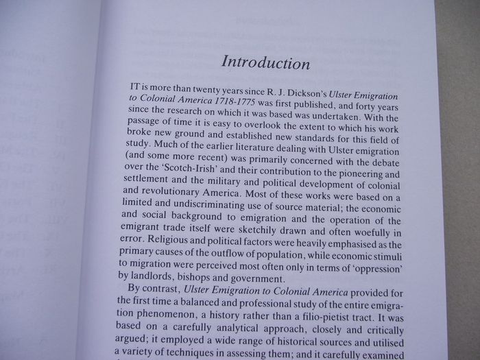 'Ulster Emigration to Colonial America 1718-1775' by R. J. Dickson