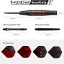 SALE | 24 Piece Steel Tip Dart Set with Brass Barrels, Flights and Aluminium Shafts, Series 1, Black/Red Image 5