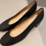 Women shoes low heel black leather designer Unisa size 5 BNWT Image 2