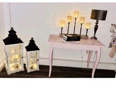 pink console table
